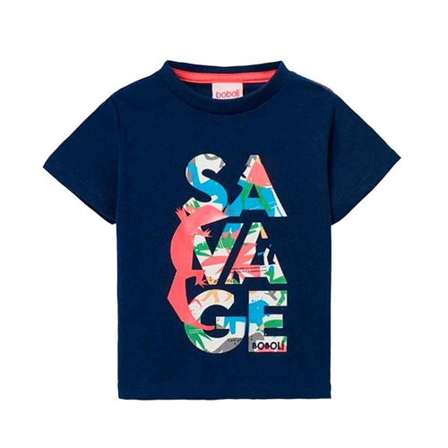 Playera Boboli azul para niño 301127