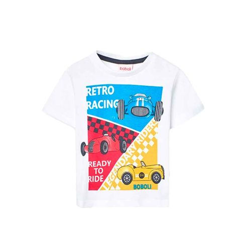 Playera Boboli blanco para niño 341121