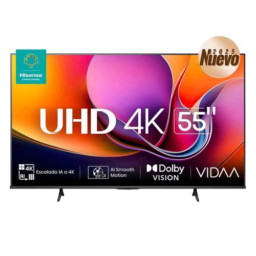Pantalla Hisense smart tv 55p negro 55a65nv