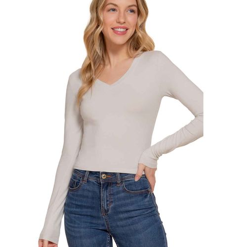 Blusa Active Usa gris para dama T13741