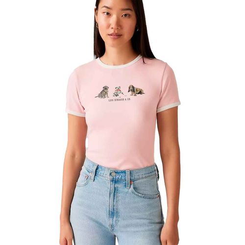 Playera Levi's rosa para dama A3519-0045