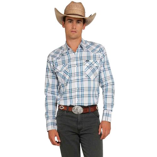 Camisa Wrangler blanco para caballero 112366443