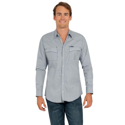 Camisa Wrangler azul para caballero 112368485