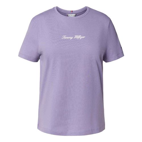 Playera Tommy Hilfiger lila para dama WW0WW47460