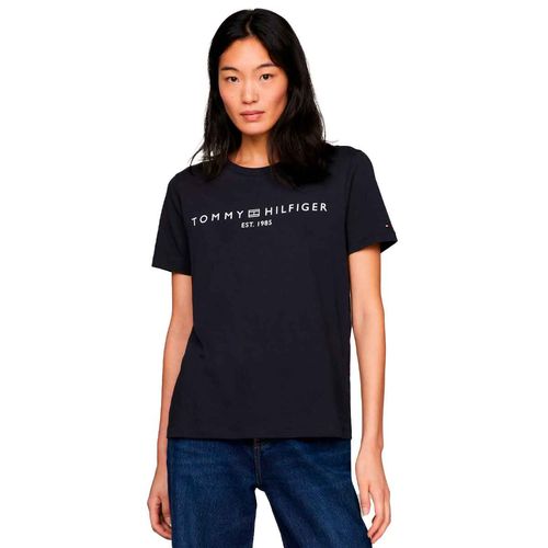 Playera Tommy Hilfiger azul para dama WW0WW40276