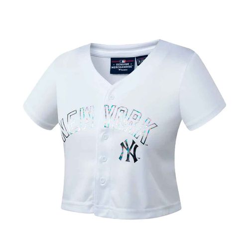 Playera deportiva de los Yankees Fexpro blanco para dama MLBCT625107WH1