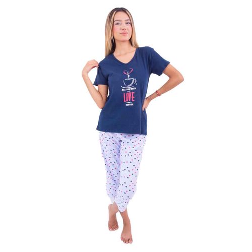 Pijama Twins marino para dama TJMC0240