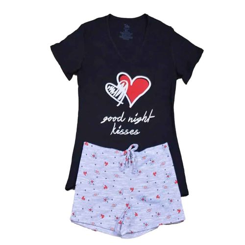 Pijama Twins negro para dama TJMS0279