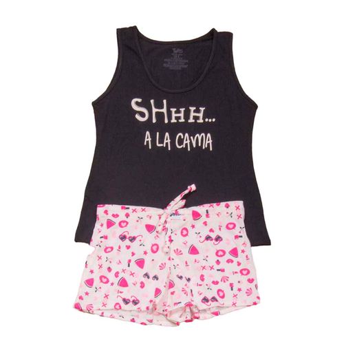 Pijama Twins negro para dama TJMS0335