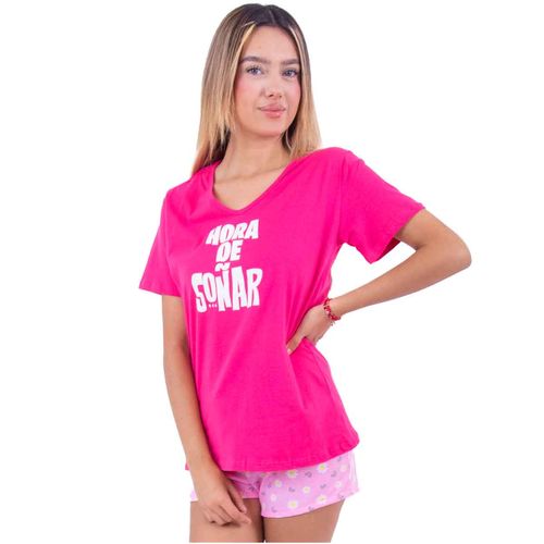 Pijama Twins fucsia para dama TJMS0328
