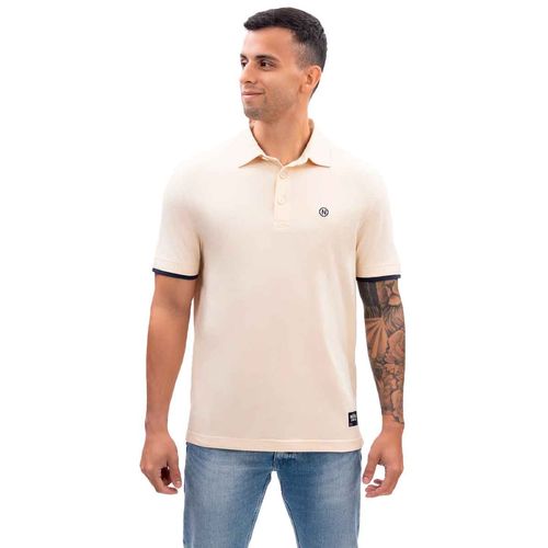Playera tipo polo Nautica Jeans beige para caballero K47904-2B8
