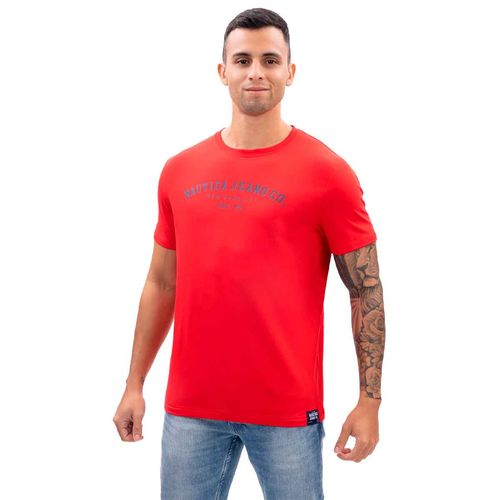 Playera Nautica Jeans rojo para caballero V47985-6NR