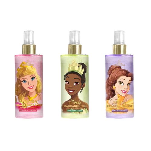 Set de body Disney princesas con glitter multicolor dn.0233