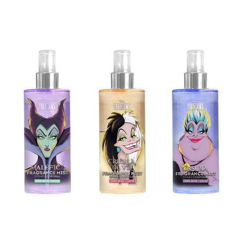 Set de body Disney villanas con glitter multicolor dn.0234