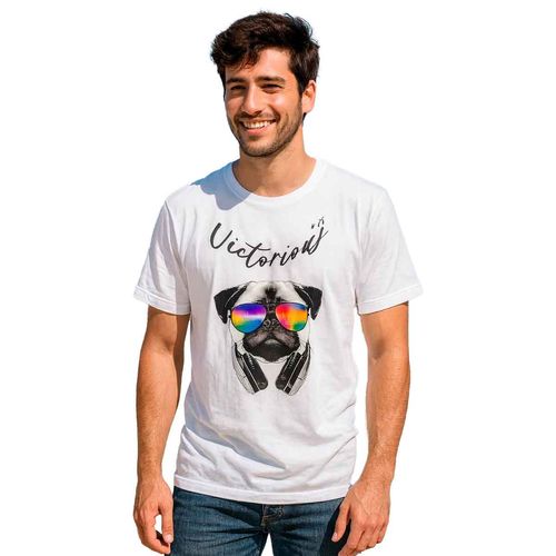 Playera Mako & Co blanco para caballero MKHY0012