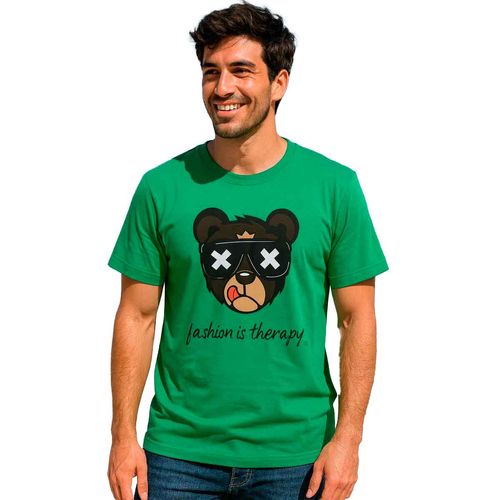 Playera Mako & Co verde para caballero MKHY0006