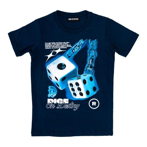 Playera Now Or Never azul para joven 321567-805
