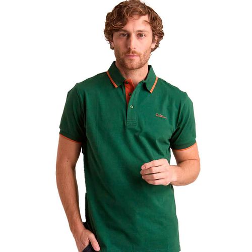 Playera tipo polo Porto Blanco verde para caballero PLE-2500