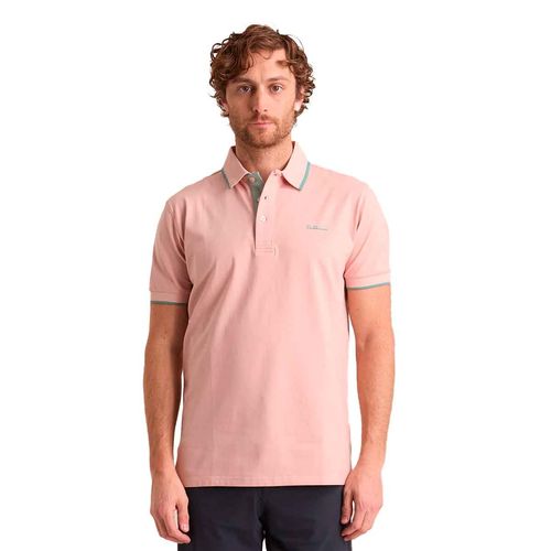 Playera tipo polo Porto Blanco rosa para caballero PLE-2501