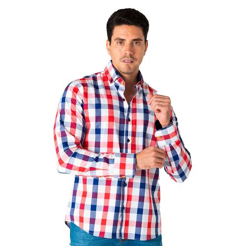 Camisa Porto Blanco multicolor para caballero C-2597