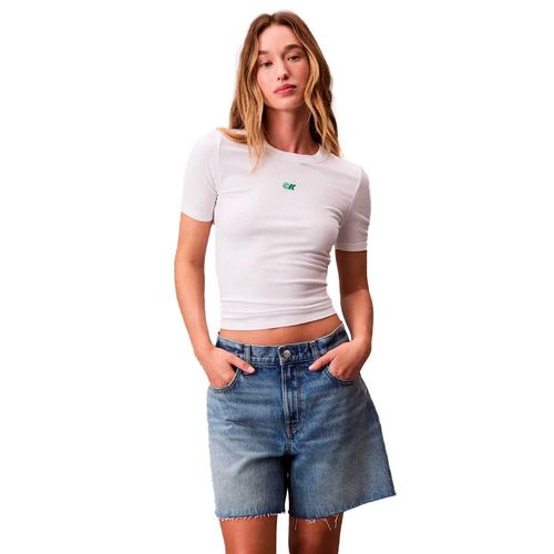 Playera Calvin Klein blanco para dama 44C901G