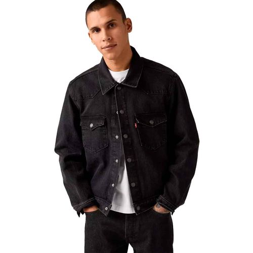 Chamarra de mezclilla Levis negro para caballero 003O0-0001