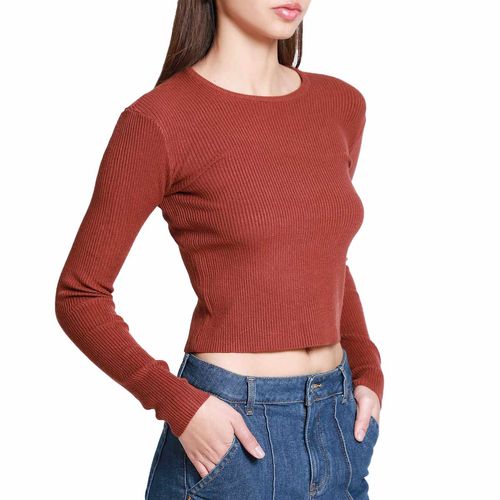 Suéter Lob café para dama DTSE0362