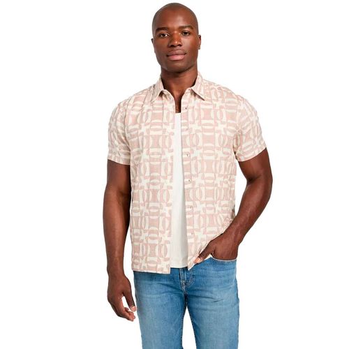 Camisa Guess multicolor para caballero M5BH61W2150-FNG