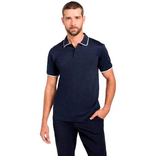 Playera tipo polo Guess azul para caballero M5BP20KARS2-G7D