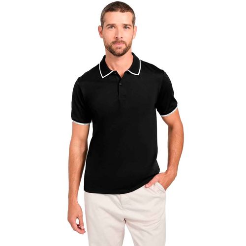 Playera tipo polo Guess negro para caballero M5BP20KARS2-JBL