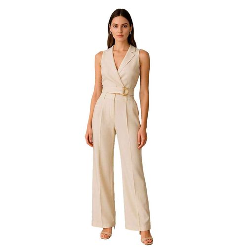 Pantalón Mako & Co blanco para dama MKMP0022