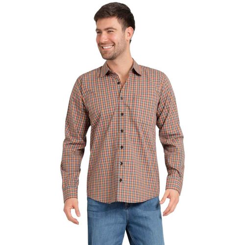 Camisa Lee café para caballero 112374534