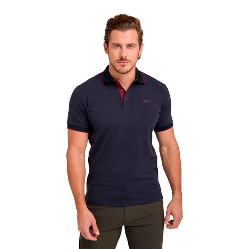 Playera tipo polo Porto Blanco azul para caballero PLE2502