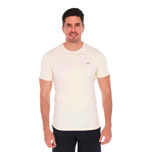 Playera Porto Blanco beige para caballero TBASIC-59