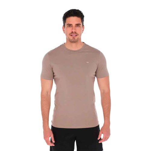 Playera Porto Blanco café para caballero TBASIC-55