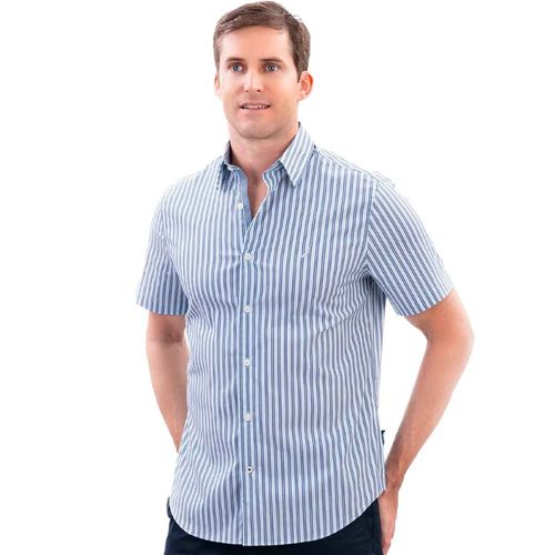Camisa Nautica azul para caballero 46505W-4KL