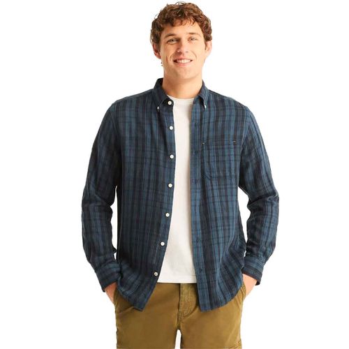 Camisa Nautica azul para caballero 47510W-4LP