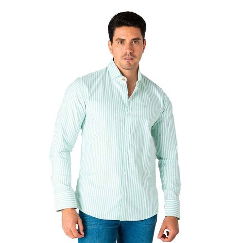 Camisa Porto Blanco verde para caballero C-2598