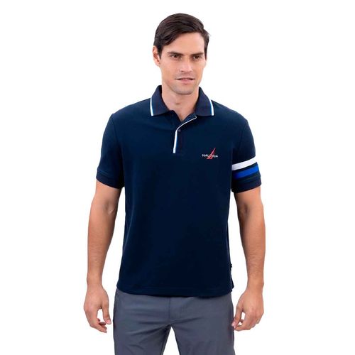 Playera tipo polo Nautica azul para caballero K48909-4NV