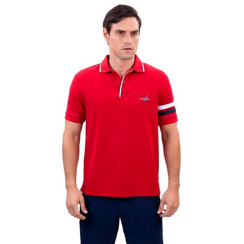 Playera tipo polo Nautica rojo para caballero K48909-6NR
