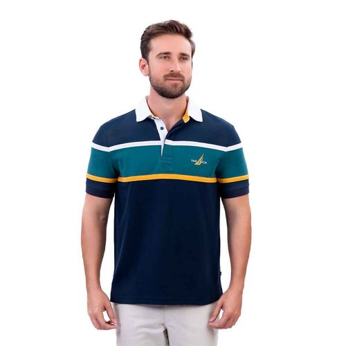 Playera tipo polo Nautica azul para caballero K48910-4NV