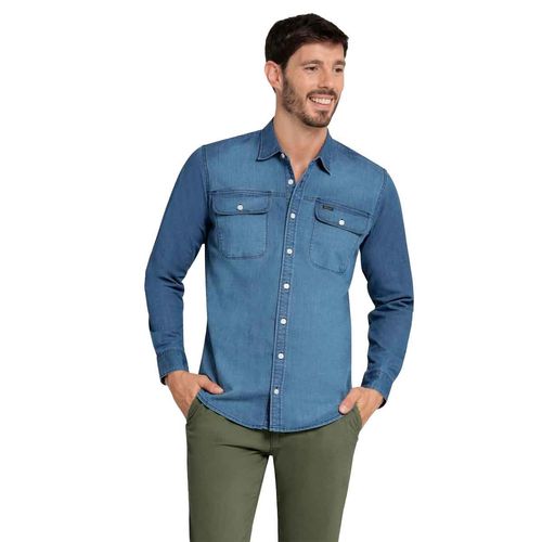 Camisa Lee azul para caballero 112366185