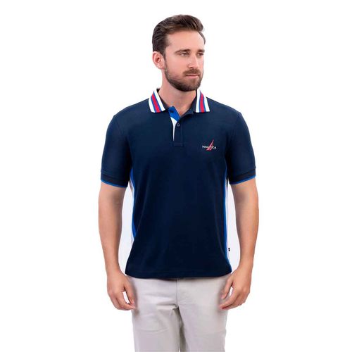 Playera tipo polo Nautica azul para caballero K48911-4NV