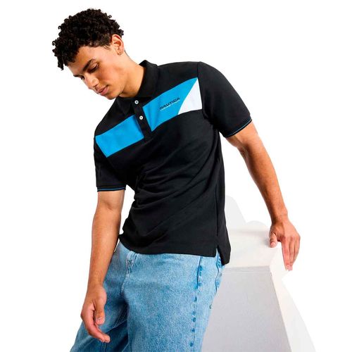 Playera tipo polo Nautica negro para caballero N7Q03213-11