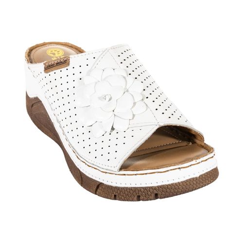 Sandalia confort Lobo Solo blanco para dama 1384