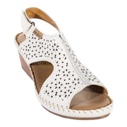 Sandalia confort Lobo Solo blanco para dama 2240