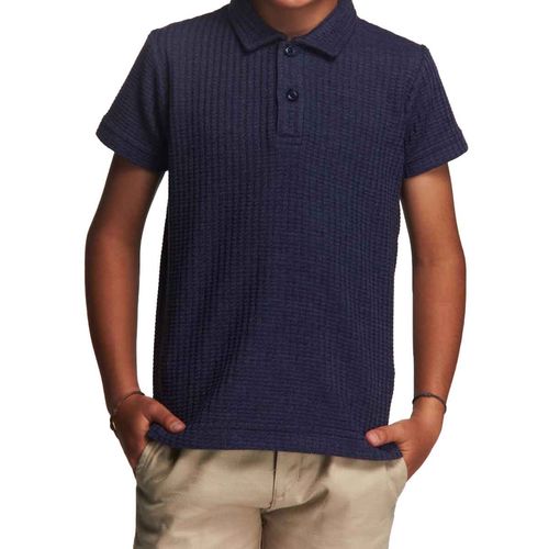 Playera tipo polo Lyon azul para niño 324273-806