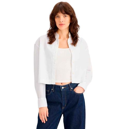 Blusa camisera Dockers blanco para dama 0031F-0000