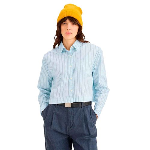 Blusa camisera Dockers azul para dama 0031F-0001