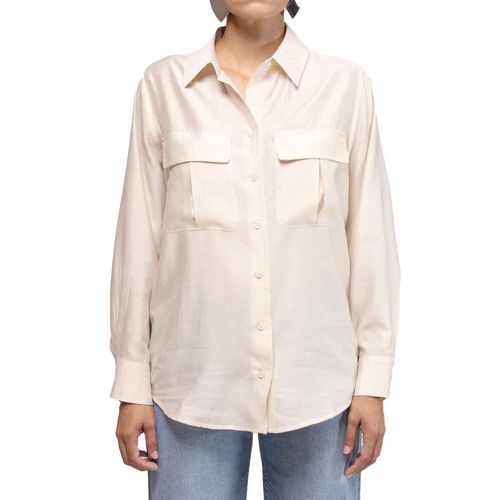 Blusa camisera Stop beige para dama 27981